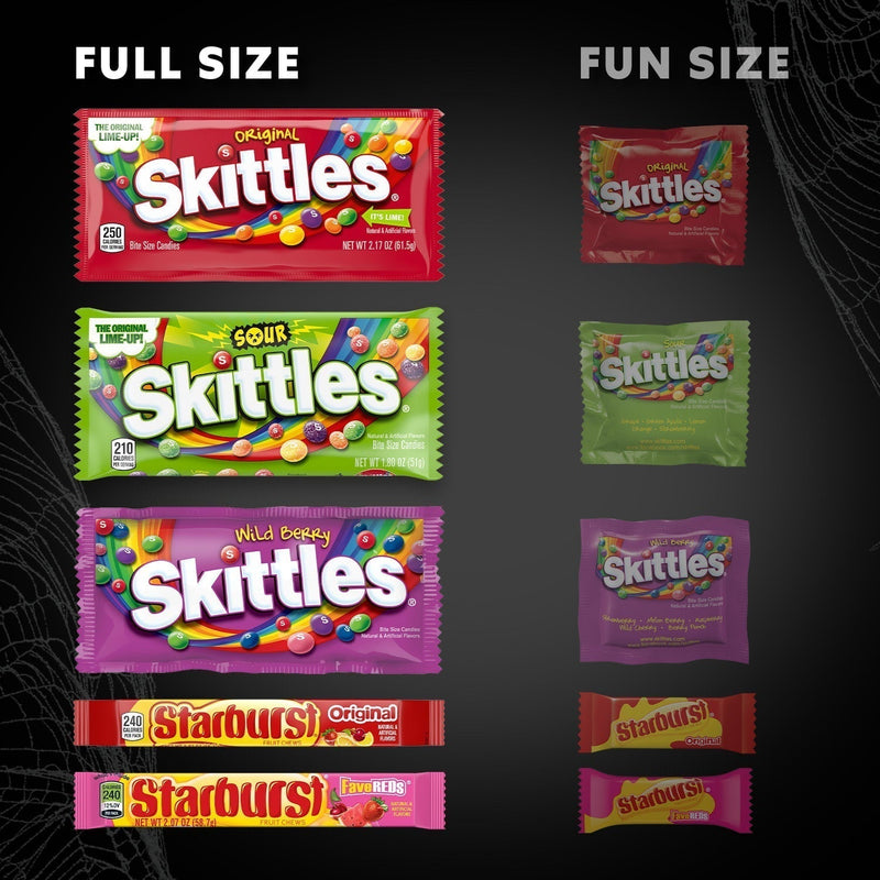 Skittles & Starburst Variety Pack Gummy Candy Assortment -18 Bars Box - Sherry Wholesale - Distributors and wholesale in United States