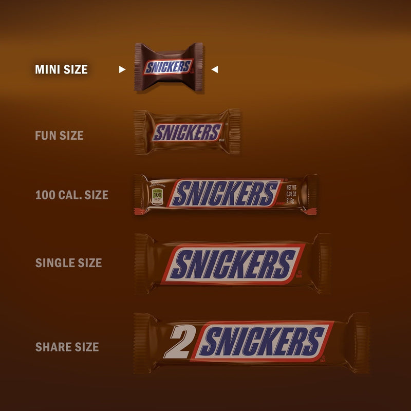 Snickers Minis Size Milk Chocolate Candy Bars, Family Size 18 oz 57 Ct (Pack of 2) - Sherry Wholesale - Distributors and wholesale in United States