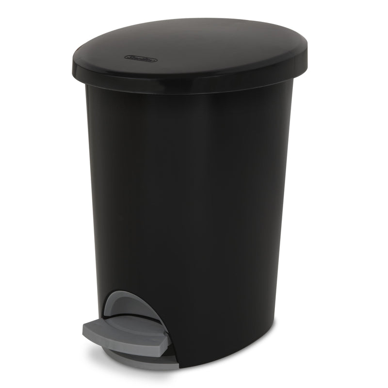 Sterilite 2.6 Gal. Ultra™ StepOn Wastebasket Plastic, Black SN Distributors Sterilite 