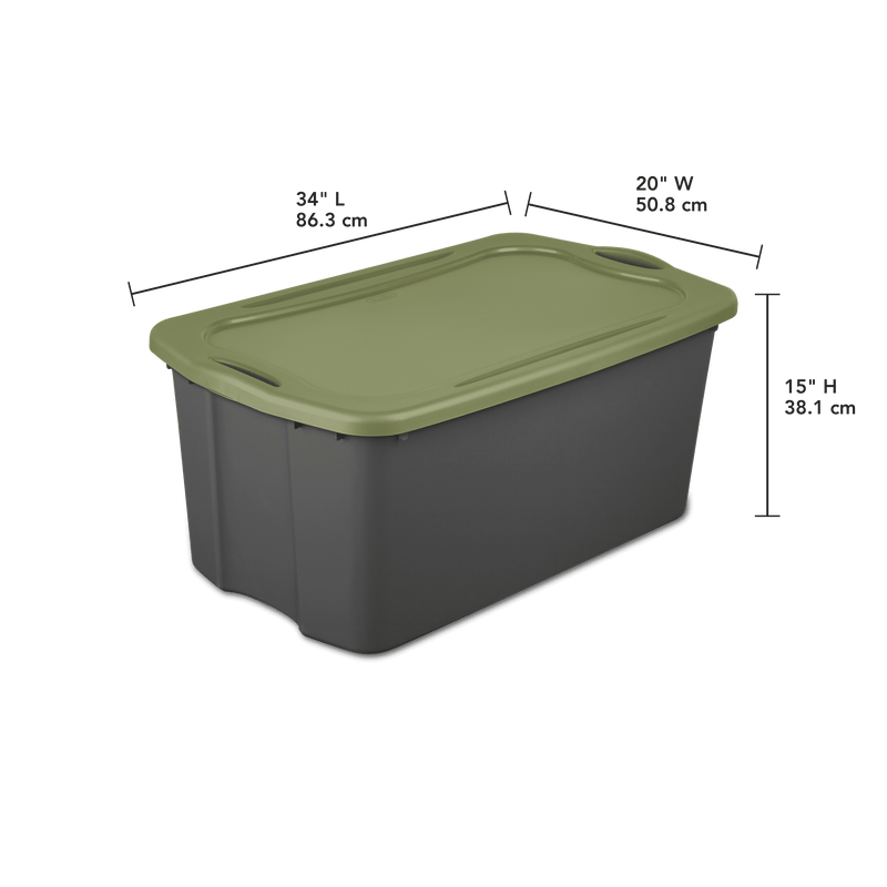 Sterilite 30 Gal. EZ Carry Plastic, Flat Gray/Sage Legume - My Store - Best Wholesale and distributor in United States
