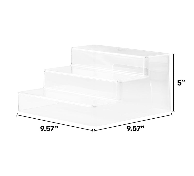 The Home Edit Clear 3-Tier Riser, Pack of 2, 9.57" x 9.57" x 5" Plastic Modular Storage System Cabinet Organizer - My Store - Best Wholesale and distributor in United States