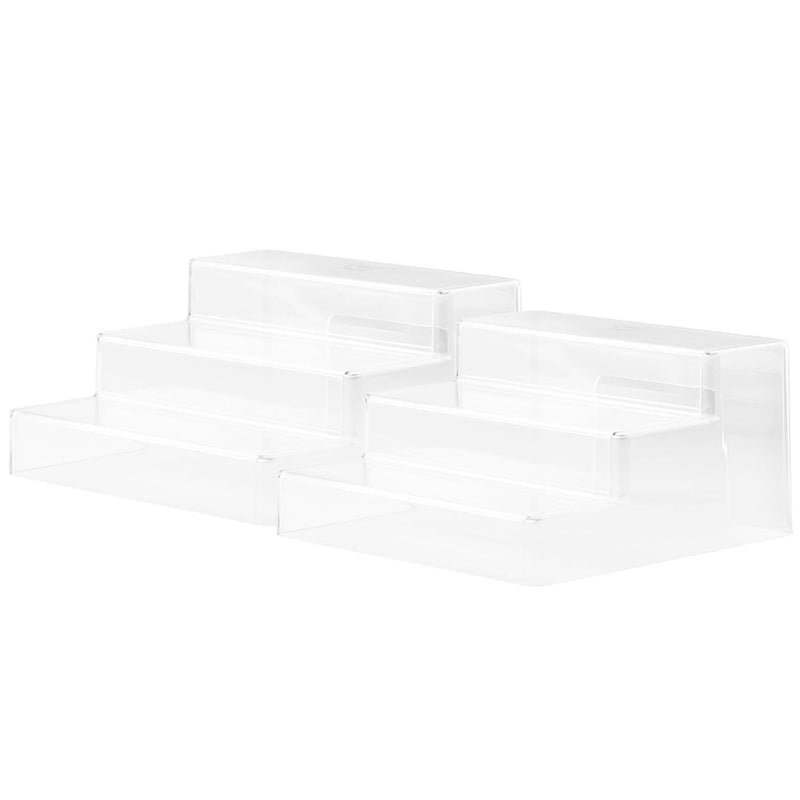 The Home Edit Clear 3-Tier Riser, Pack of 2, 9.57" x 9.57" x 5" Plastic Modular Storage System Cabinet Organizer - My Store - Best Wholesale and distributor in United States