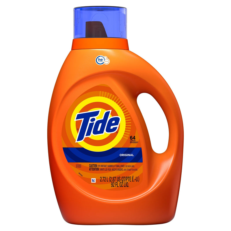 Tide Liquid Laundry Detergent, Original, 64 loads 92 fl oz, HE Compatible - Sherry Wholesale - Distributors and wholesale in United States