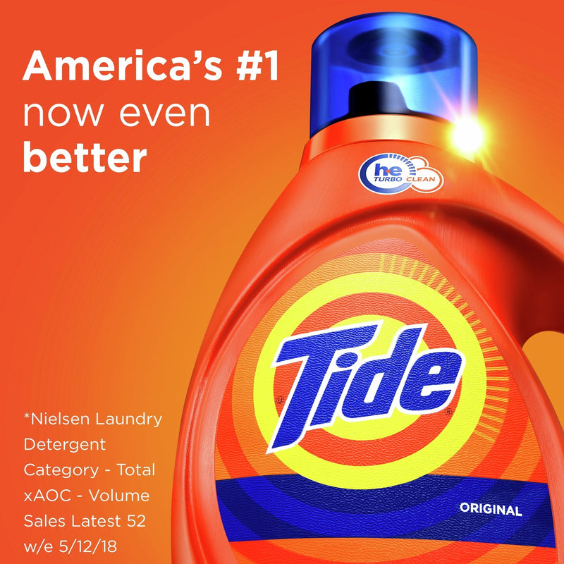 Tide Liquid Laundry Detergent, Original, 64 loads 92 fl oz, HE Compatible - Sherry Wholesale - Distributors and wholesale in United States