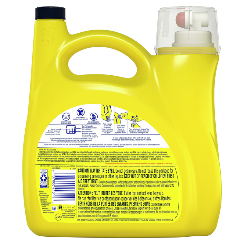Tide Simply Refreshing Breeze, 89 Loads Liquid Laundry Detergent, 128 fl oz - Sherry Wholesale - Distributors and wholesale in United States