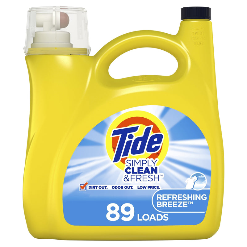 Tide Simply Refreshing Breeze, 89 Loads Liquid Laundry Detergent, 128 fl oz - Sherry Wholesale - Distributors and wholesale in United States
