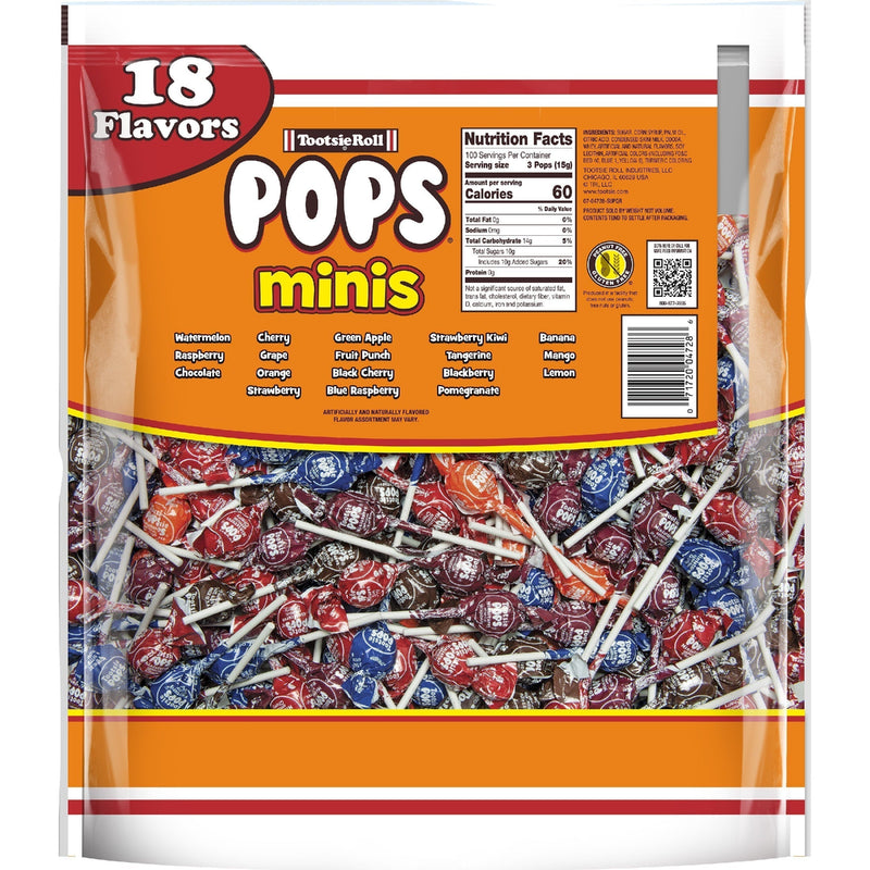 Tootsie Roll, Mini Tootsie Pops, 54 oz - Sherry Wholesale - Distributors and wholesale in United States