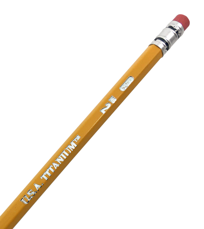 USA Titanium Premium Yellow No.2 Pencils 48 Count Sharpened Woodcase Pencils SN Distributors USA Titanium 