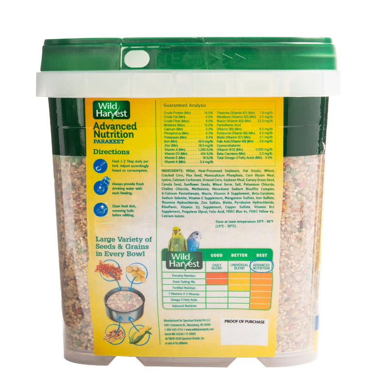 Wild Harvest Advanced Nut Diet, for Parakeets, 4.5 lbs - Sherry Wholesale - Distributors and wholesale in United States