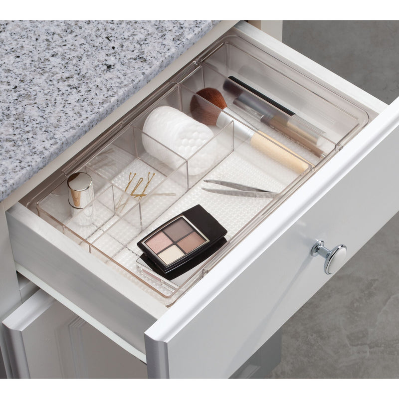 iDesign Clarity Expandable Divided Drawer and Shelf Organizer Tray, 7.8" x 11.5" x 1.25", Clear - My Store - Best Wholesale and distributor in United States