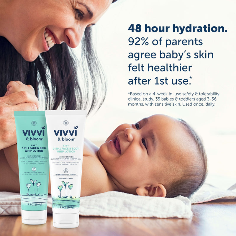 Vivvi & Bloom 2-in-1 Baby Face & Body Whip Lotion, Fragrance-Free, 8.5 oz - Sherry Wholesale - Distributors and wholesale in United States