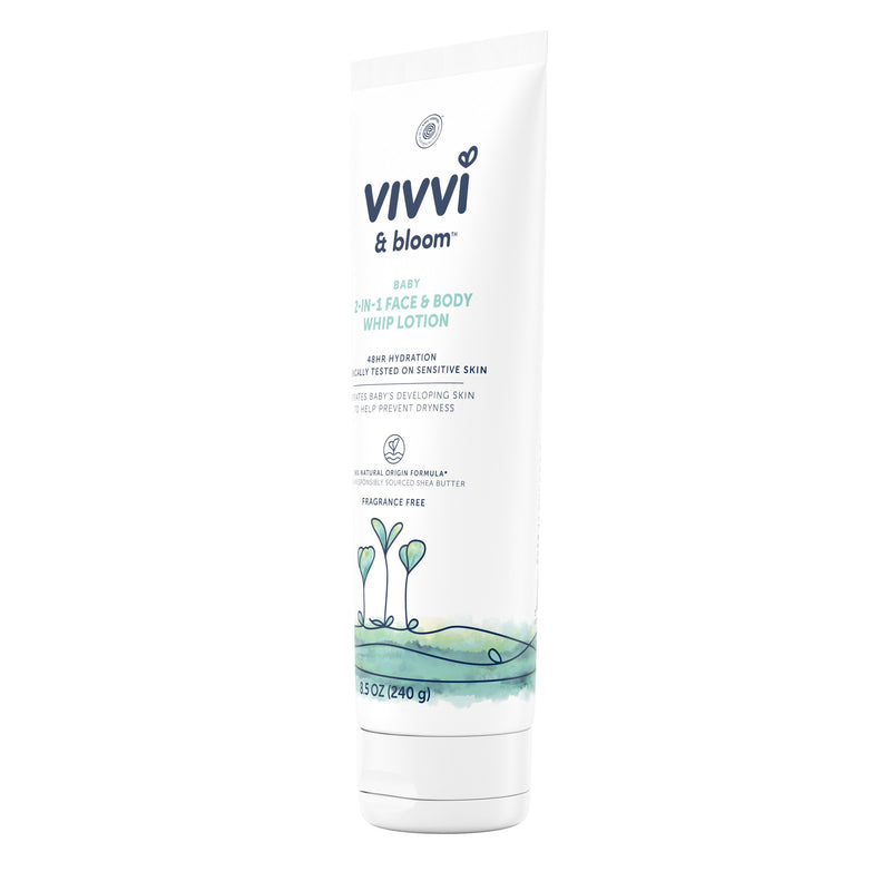 Vivvi & Bloom 2-in-1 Baby Face & Body Whip Lotion, Fragrance-Free, 8.5 oz - Sherry Wholesale - Distributors and wholesale in United States