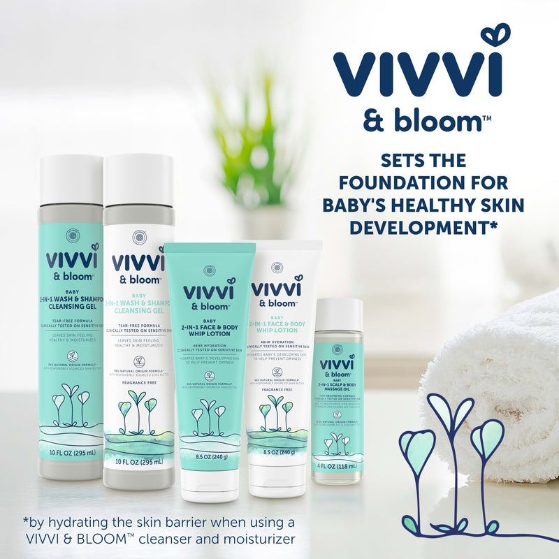 Vivvi & Bloom 2-in-1 Baby Face & Body Whip Lotion, Fragrance-Free, 8.5 oz - Sherry Wholesale - Distributors and wholesale in United States