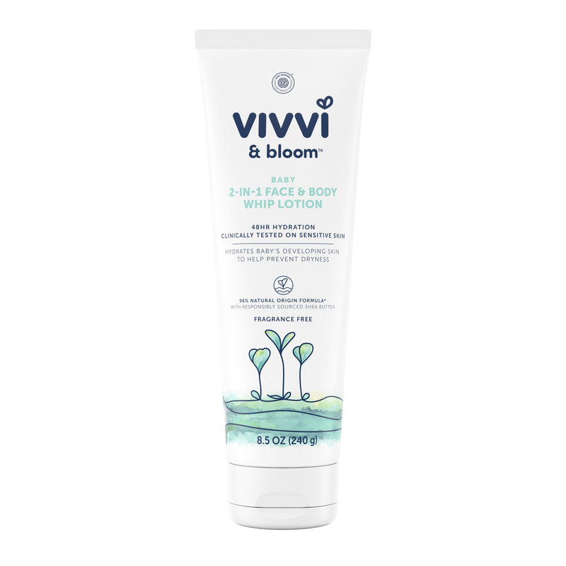 Vivvi & Bloom 2-in-1 Baby Face & Body Whip Lotion, Fragrance-Free, 8.5 oz - Sherry Wholesale - Distributors and wholesale in United States