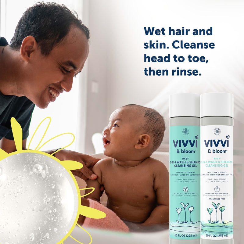 Vivvi & Bloom 2-in-1 Baby Wash & Shampoo Cleansing Gel, 10 fl. oz - Sherry Wholesale - Distributors and wholesale in United States