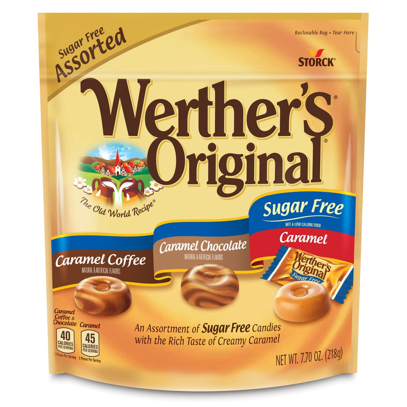 Werthers Original Hard Sugar Free Assorted Flavors, Caramel Coffee, Caramel Chocalate, Caramel Candy 7.7 Oz - 2 Packs - Sherry Wholesale - Distributors and wholesale in United States